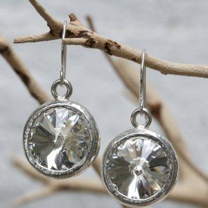 Stella Blue Design "Lively Up Yourself" Swarovski Crystal Drop Earrings